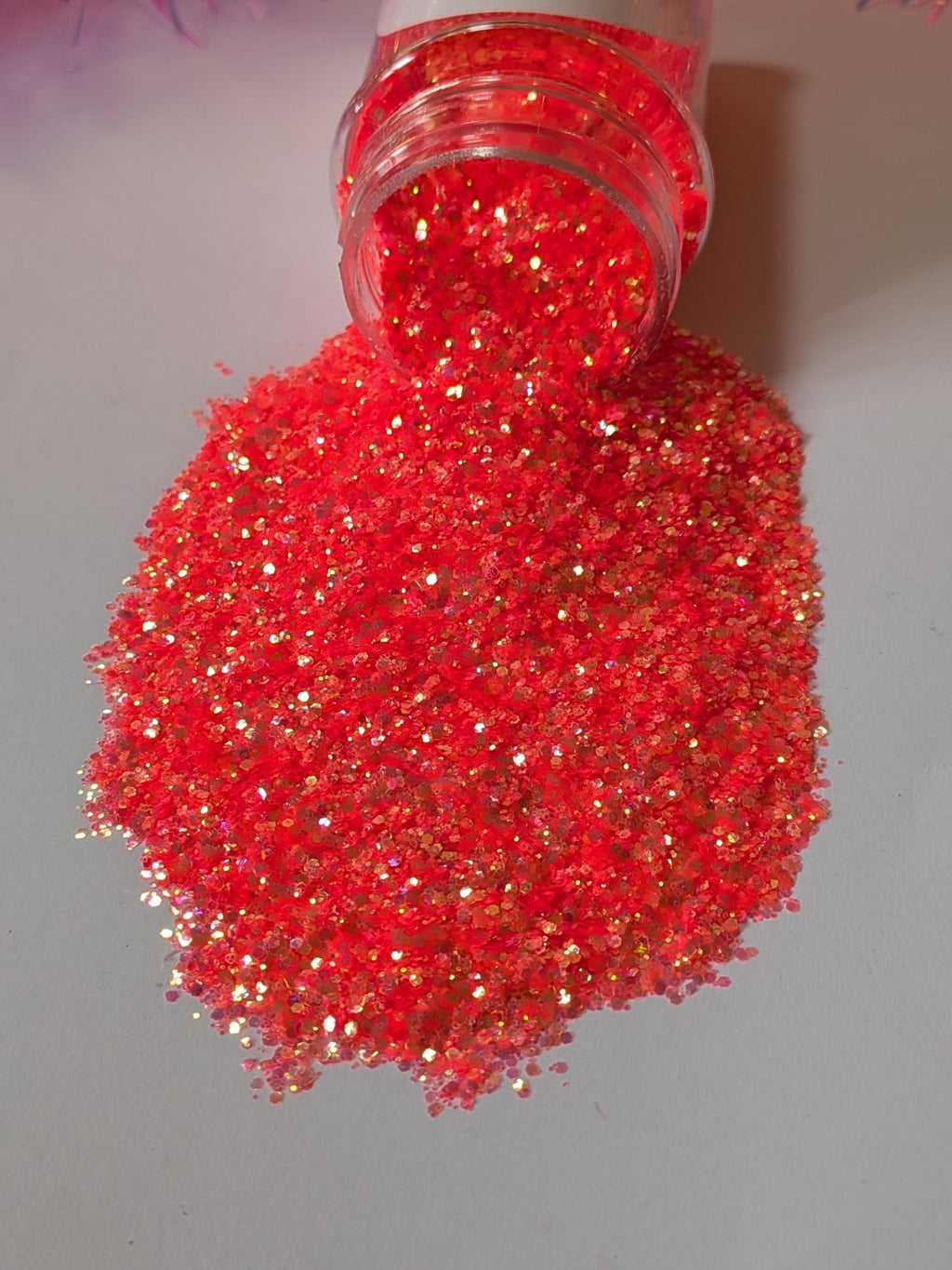 Living Coral Iridescent Chunky Glitter Mix | Premium Craft Glitter | Tumbler, Resin & Epoxy Glitter | 2 oz