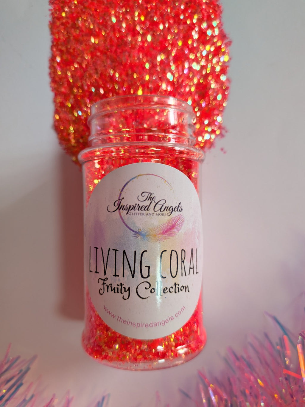 Living Coral Iridescent Chunky Glitter Mix | Premium Craft Glitter | Tumbler, Resin & Epoxy Glitter | 2 oz