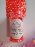 Living Coral Iridescent Chunky Glitter Mix | Premium Craft Glitter | Tumbler, Resin & Epoxy Glitter | 2 oz