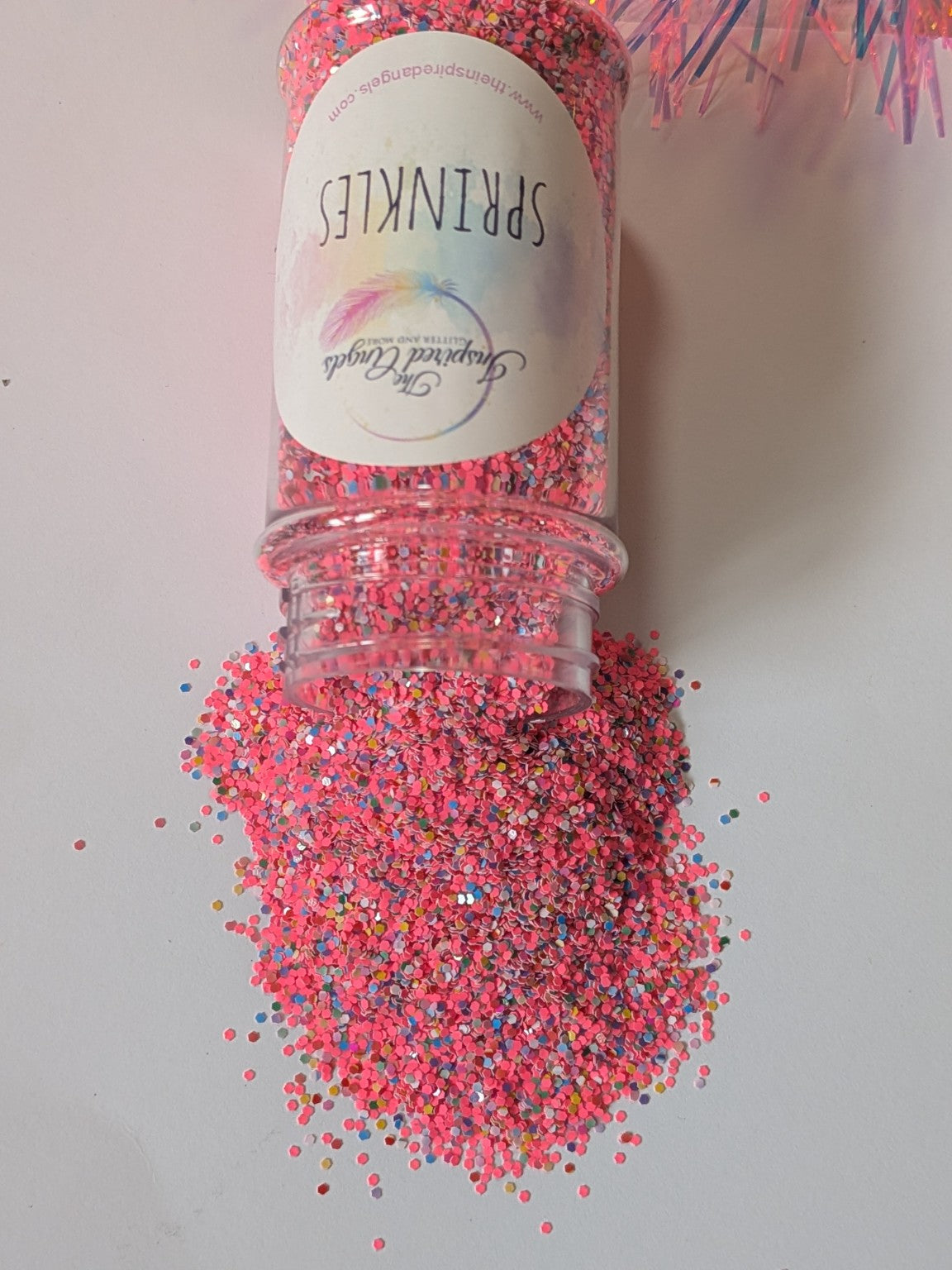 Sprinkles Chunky Glitter Mix – Neon Pink Multicolor Hex Glitter | 2 oz Craft Glitter for Tumblers, Resin, Nails & DIY