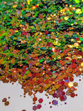 Chameleon Color Shift Chunky Glitter Mix – Green, Gold & Copper Glitter | 2 oz Craft Glitter for Tumblers, Resin & DIY