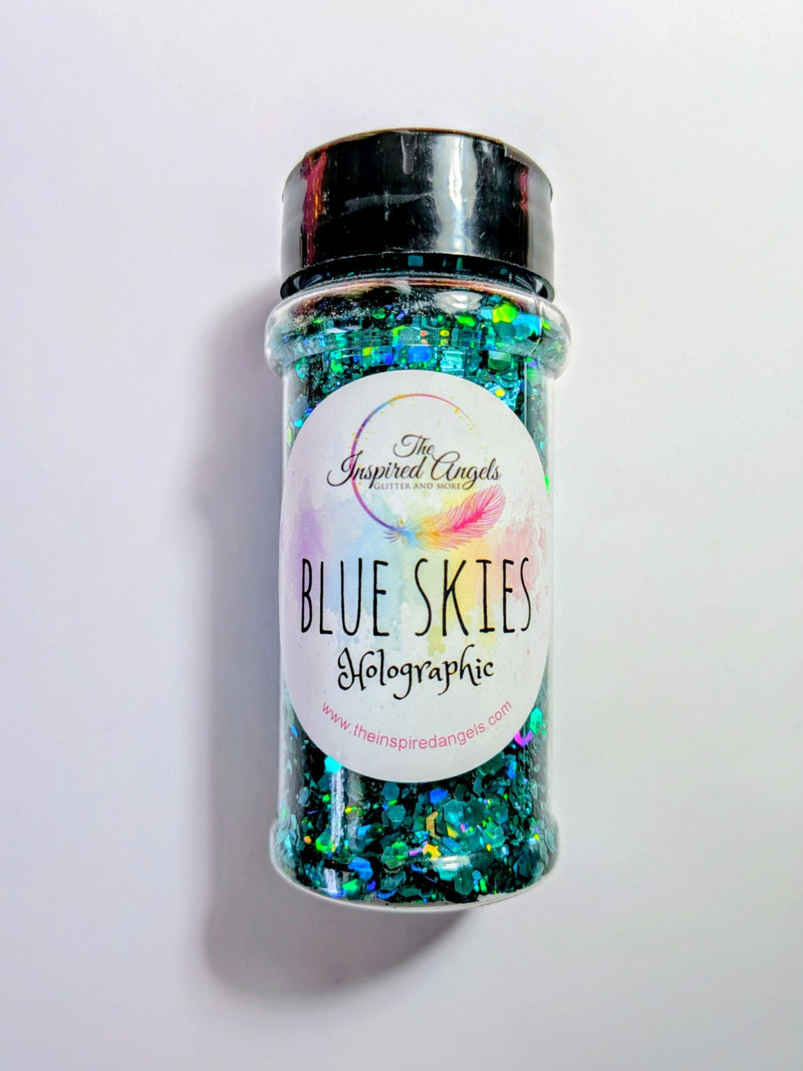 Blue Skies Holographic Chunky Glitter Mix – Blue & Teal Glitter | 2 oz Premium Glitter for Tumblers, Resin & Crafts