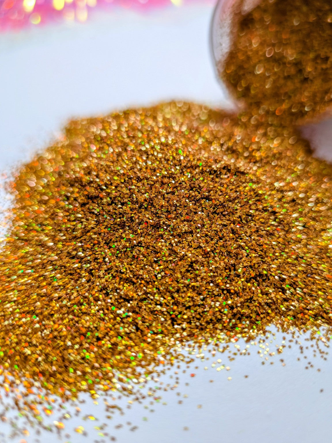 Flashy Fine Holographic Gold Glitter – Premium Gold Craft Glitter | 2 oz for Tumblers, Resin & DIY