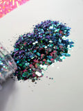 Magic Carpet Ride Color Shift Chunky Glitter Mix – Iridescent Black Glitter | 2 oz Premium Glitter for Tumblers, Resin & Crafts