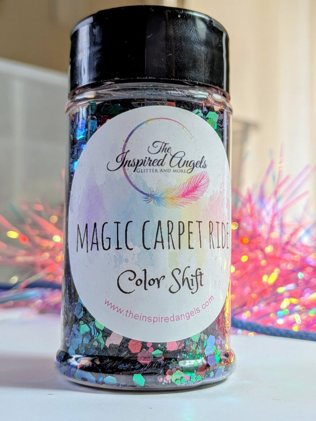 Magic Carpet Ride Color Shift Chunky Glitter Mix – Iridescent Black Glitter | 2 oz Premium Glitter for Tumblers, Resin & Crafts